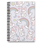 Seamless Pattern With Cute Rabbit Character 5.5  x 8.5  Notebook