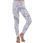 Seamless Pattern With Cute Rabbit Character Kids  Lightweight Velour Classic Yoga Leggings