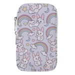 Seamless Pattern With Cute Rabbit Character Waist Pouch (Large)