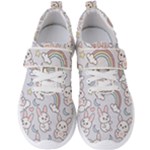 Seamless Pattern With Cute Rabbit Character Men s Velcro Strap Shoes