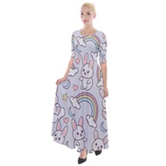Half Sleeves Maxi Dress 