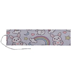Seamless Pattern With Cute Rabbit Character Roll Up Canvas Pencil Holder (L) from ArtsNow.com