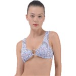 Seamless Pattern With Cute Rabbit Character Ring Detail Bikini Top