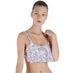 Seamless Pattern With Cute Rabbit Character Layered Top Bikini Top 