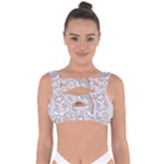 Seamless Pattern With Cute Rabbit Character Bandaged Up Bikini Top