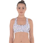 Seamless Pattern With Cute Rabbit Character Cross Back Hipster Bikini Top 