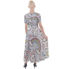 Button Up Short Sleeve Maxi Dress 