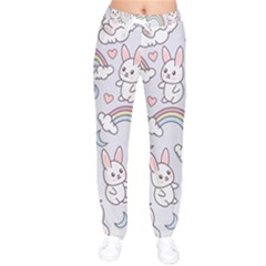 Women Velvet Drawstring Pants 