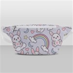 Seamless Pattern With Cute Rabbit Character Waist Bag 