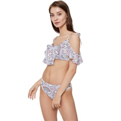 Ruffle Edge Tie Up Bikini Set	 
