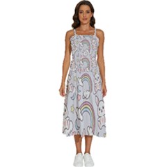 Sleeveless Shoulder Straps Boho Dress 