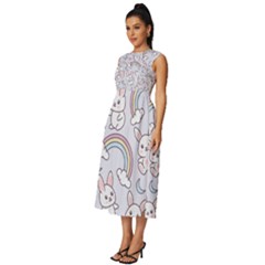 Sleeveless Round Neck Midi Dress 