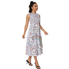 Sleeveless Round Neck Midi Dress 