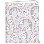 Seamless Pattern With Cute Rabbit Character 8  x 10  Hardcover Notebook