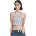 Seamless Pattern With Cute Rabbit Character Cut Out Top