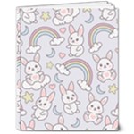 Seamless Pattern With Cute Rabbit Character 8  x 10  Softcover Notebook