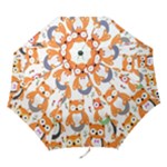 Cute Colorful Owl Cartoon Seamless Pattern Folding Umbrellas