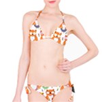Cute Colorful Owl Cartoon Seamless Pattern Classic Bikini Set