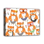 Cute Colorful Owl Cartoon Seamless Pattern Deluxe Canvas 16  x 12  (Stretched) 