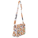 Cute Colorful Owl Cartoon Seamless Pattern Shoulder Bag with Back Zipper