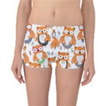 Cute Colorful Owl Cartoon Seamless Pattern Boyleg Bikini Bottoms