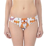 Cute Colorful Owl Cartoon Seamless Pattern Hipster Bikini Bottoms