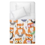 Cute Colorful Owl Cartoon Seamless Pattern Duvet Cover (Single Size)