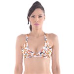 Cute Colorful Owl Cartoon Seamless Pattern Plunge Bikini Top