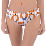 Cute Colorful Owl Cartoon Seamless Pattern Reversible Classic Bikini Bottoms