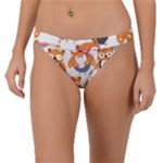 Cute Colorful Owl Cartoon Seamless Pattern Band Bikini Bottoms
