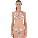 Cute Colorful Owl Cartoon Seamless Pattern Perfectly Cut Out Bikini Set
