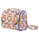 Cute Colorful Owl Cartoon Seamless Pattern Satchel Shoulder Bag