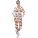 Cute Colorful Owl Cartoon Seamless Pattern Women s Tracksuit