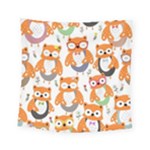 Cute Colorful Owl Cartoon Seamless Pattern Square Tapestry (Small)