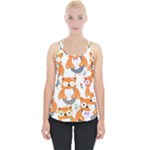 Cute Colorful Owl Cartoon Seamless Pattern Piece Up Tank Top