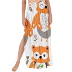 Cute Colorful Owl Cartoon Seamless Pattern Maxi Chiffon Tie-Up Sarong