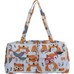 Cute Colorful Owl Cartoon Seamless Pattern Multi Function Bag