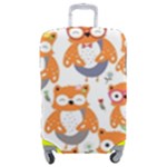 Cute Colorful Owl Cartoon Seamless Pattern Luggage Cover (Medium)