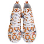 Cute Colorful Owl Cartoon Seamless Pattern Men s Lightweight High Top Sneakers