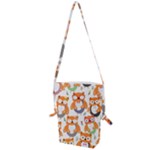 Cute Colorful Owl Cartoon Seamless Pattern Folding Shoulder Bag
