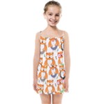 Cute Colorful Owl Cartoon Seamless Pattern Kids  Summer Sun Dress