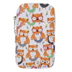 Cute Colorful Owl Cartoon Seamless Pattern Waist Pouch (Large)