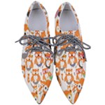 Cute Colorful Owl Cartoon Seamless Pattern Pointed Oxford Shoes