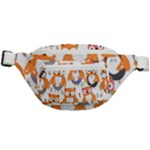 Cute Colorful Owl Cartoon Seamless Pattern Fanny Pack