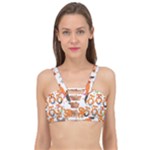 Cute Colorful Owl Cartoon Seamless Pattern Cage Up Bikini Top