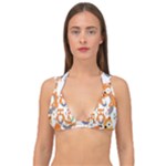 Cute Colorful Owl Cartoon Seamless Pattern Double Strap Halter Bikini Top