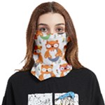 Cute Colorful Owl Cartoon Seamless Pattern Face Covering Bandana (Two Sides)