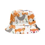 Cute Colorful Owl Cartoon Seamless Pattern Bucket Hat