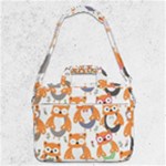 Cute Colorful Owl Cartoon Seamless Pattern MacBook Pro 13  Shoulder Laptop Bag 