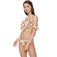 Ruffle Edge Tie Up Bikini Set	 